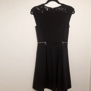 Black fit and flare dress